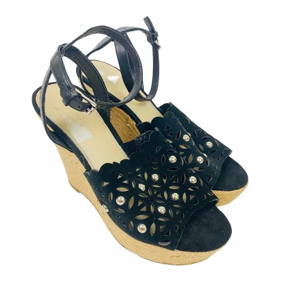 Black Espadrille Platform Sandals